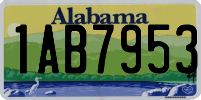 AL license plate 1AB7953