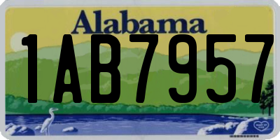 AL license plate 1AB7957