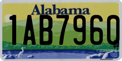 AL license plate 1AB7960