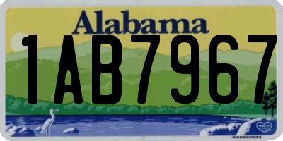 AL license plate 1AB7967