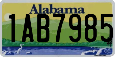 AL license plate 1AB7985