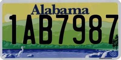 AL license plate 1AB7987