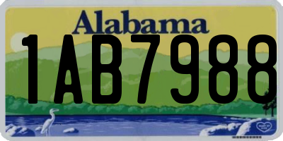 AL license plate 1AB7988