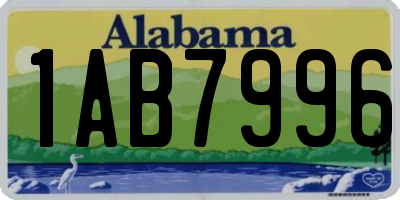 AL license plate 1AB7996