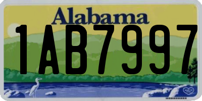 AL license plate 1AB7997