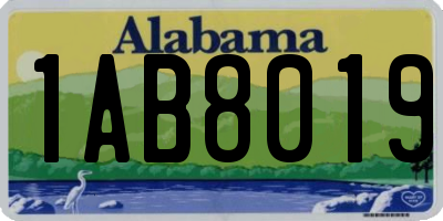 AL license plate 1AB8019