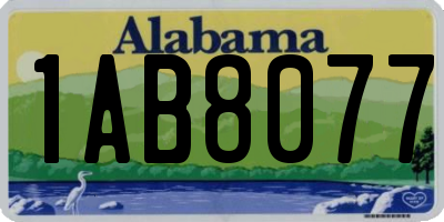 AL license plate 1AB8077