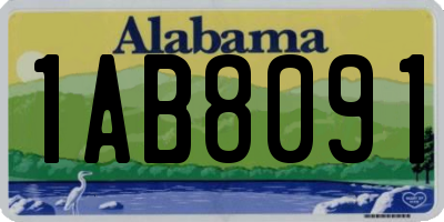 AL license plate 1AB8091