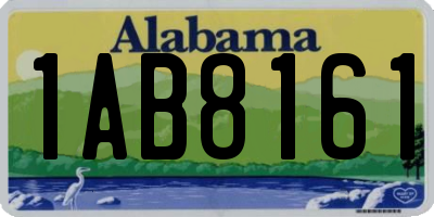 AL license plate 1AB8161