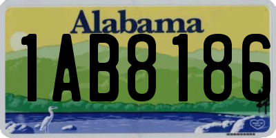 AL license plate 1AB8186