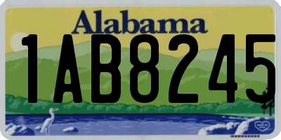 AL license plate 1AB8245