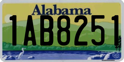 AL license plate 1AB8251