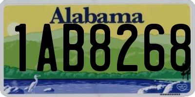 AL license plate 1AB8268