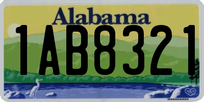 AL license plate 1AB8321