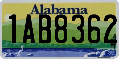 AL license plate 1AB8362