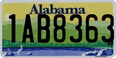 AL license plate 1AB8363