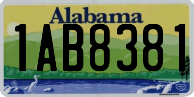 AL license plate 1AB8381