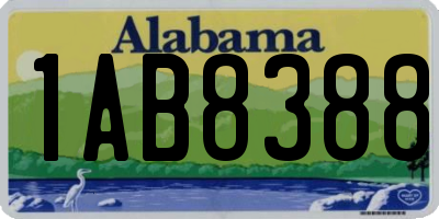 AL license plate 1AB8388