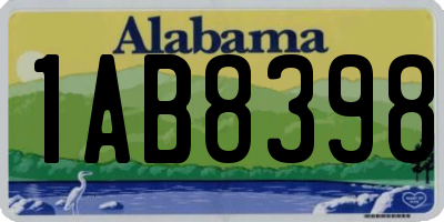 AL license plate 1AB8398