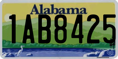 AL license plate 1AB8425