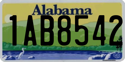 AL license plate 1AB8542