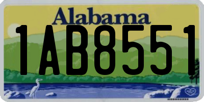 AL license plate 1AB8551