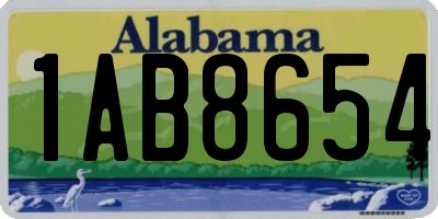 AL license plate 1AB8654