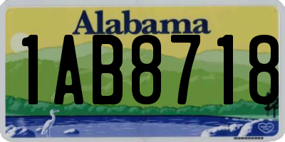 AL license plate 1AB8718