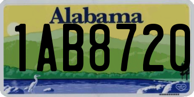 AL license plate 1AB8720