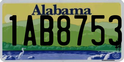AL license plate 1AB8753