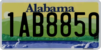 AL license plate 1AB8850