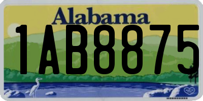 AL license plate 1AB8875