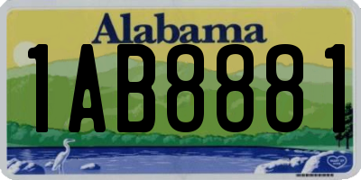 AL license plate 1AB8881