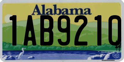 AL license plate 1AB9210