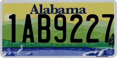 AL license plate 1AB9227