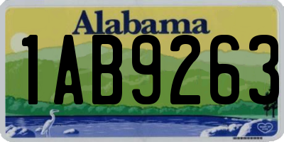 AL license plate 1AB9263