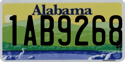 AL license plate 1AB9268