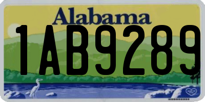 AL license plate 1AB9289