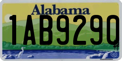 AL license plate 1AB9290