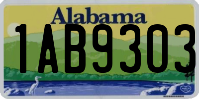 AL license plate 1AB9303