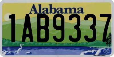 AL license plate 1AB9337