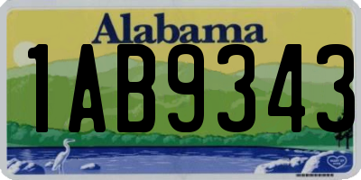 AL license plate 1AB9343