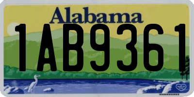 AL license plate 1AB9361