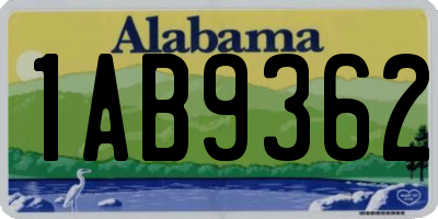 AL license plate 1AB9362