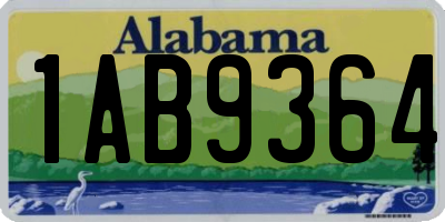 AL license plate 1AB9364