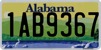 AL license plate 1AB9367