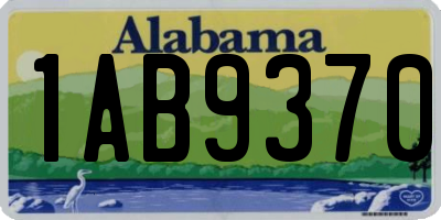 AL license plate 1AB9370