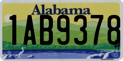 AL license plate 1AB9378