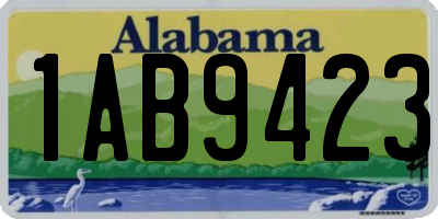 AL license plate 1AB9423