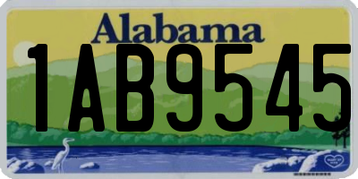 AL license plate 1AB9545